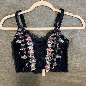 Victoria's Secret Embroidered Corset